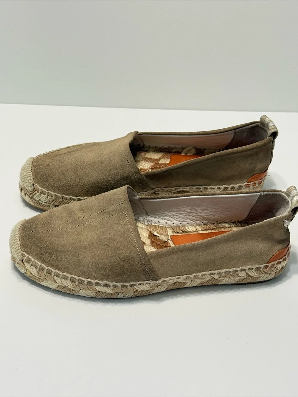 Rag & Bone Suede Leather Flats Espadrille Slip-On Tan Neutral Women Size 7